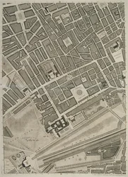 Plan der Städte London und Westminster und Borough of Southwark, graviert von John Tinney, veröffentlicht 1746